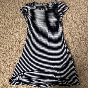Blue & white stripped t-shirt dress